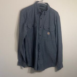 Carhartt Denim-Look Button-Down Work Shirt (Men’s Med)